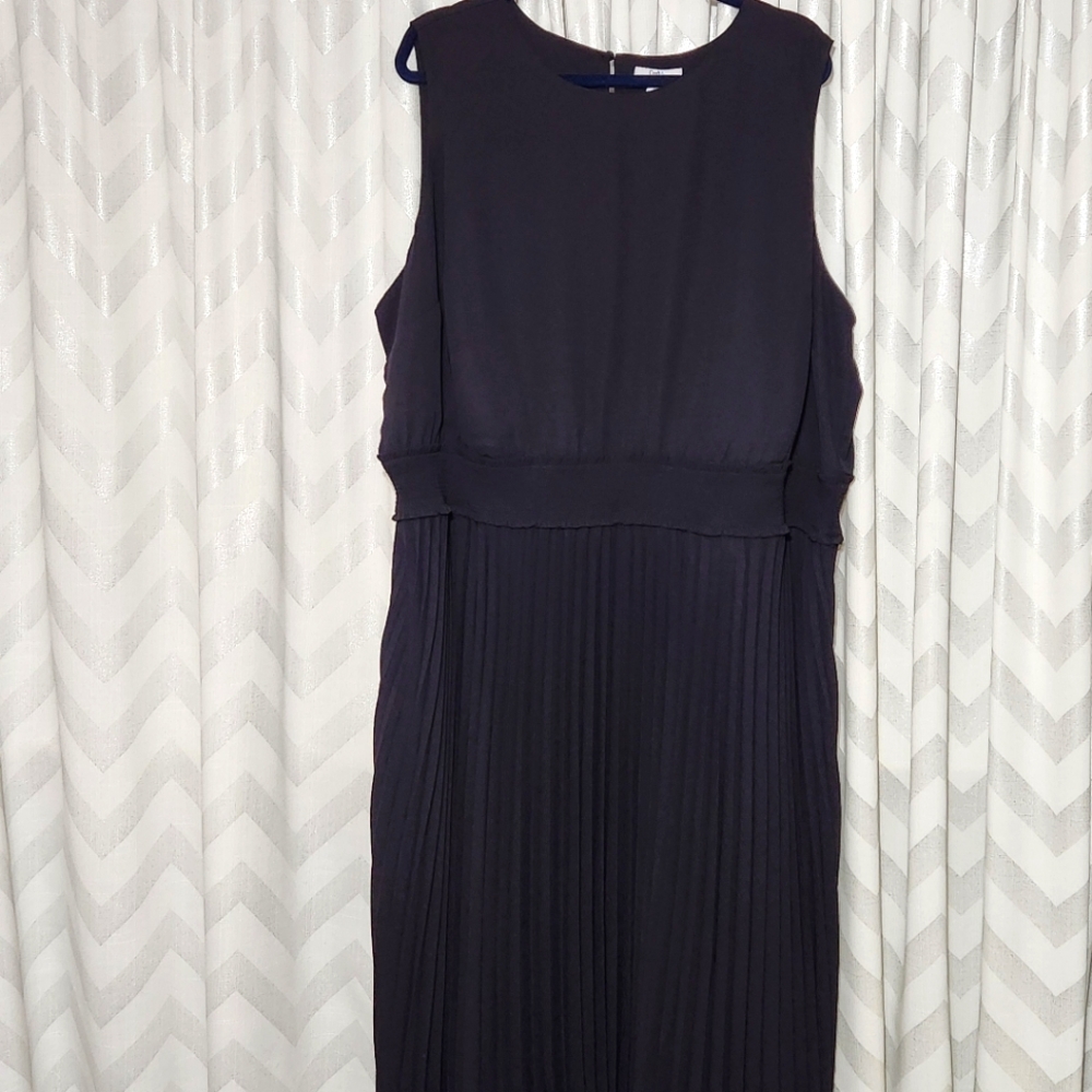 Croft & Barrow Sleeveless Pleated Black Dress - Picture 5 of 8